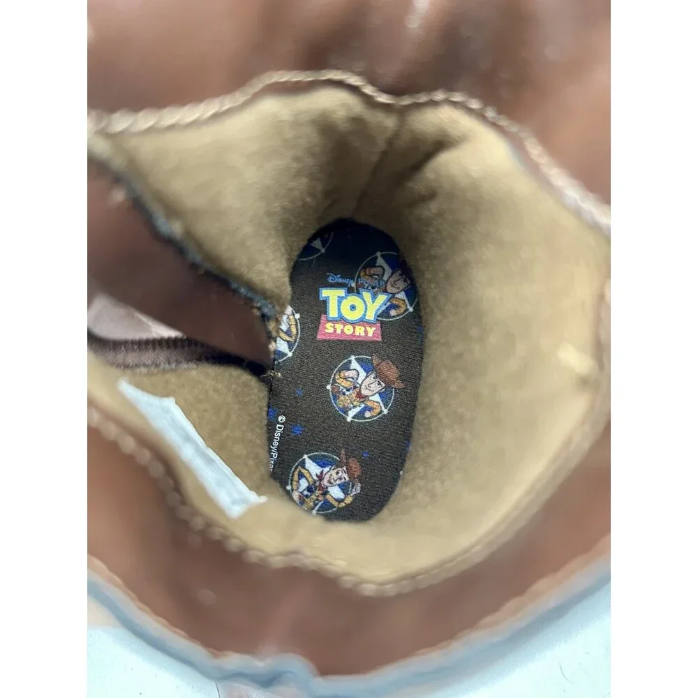 Toy Story 4 Woody Forky Slipper Boots Toddler Size 5-6 Disney Pixar Cowboy Shoes